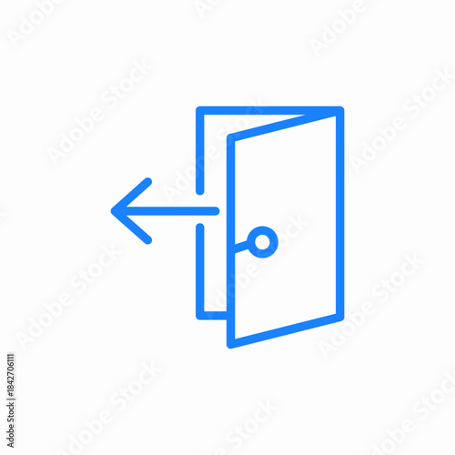 entrance door icon sign vector