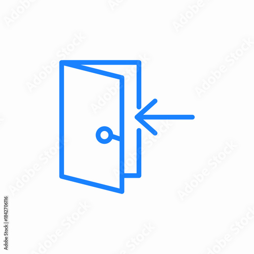 exit door icon sign vector
