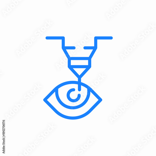 eye laser surgery icon sign vector