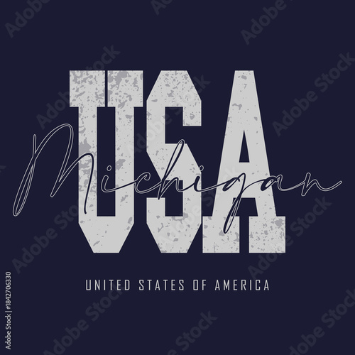 Retro typography university united states state vintage slogan print, 
highlighted grunge texture for graphic t-shirt or sweatshirt hoodie - Vector