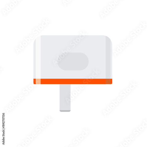 Orange Minimal Wall Charger Adapter Illustration