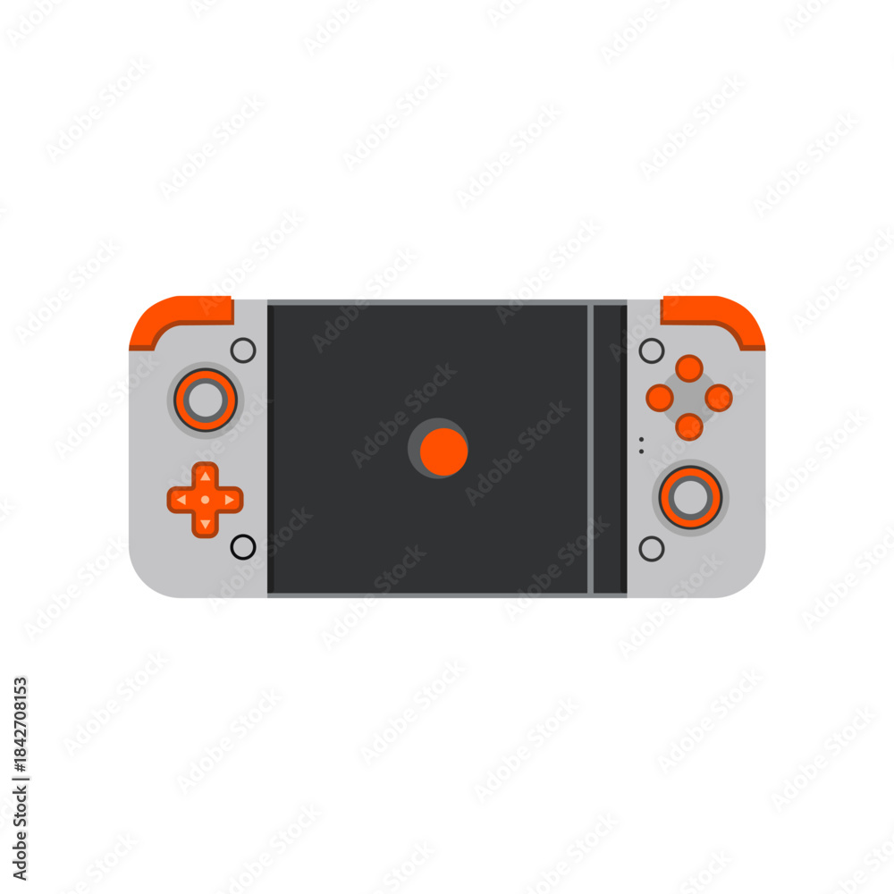 Fototapeta premium Orange Handheld Game Controller Illustration