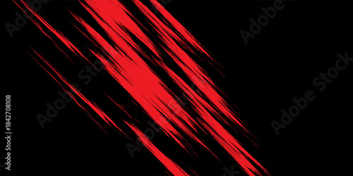 Abstract red grunge texture isolated on black background. Vektor