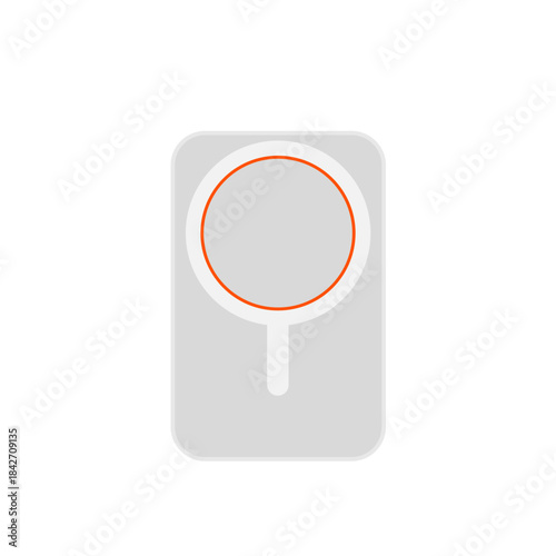 Orange Wireless Charging Pad Powerbank Illustration