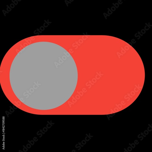 off /on button with black background