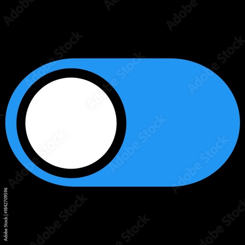 off button with black background