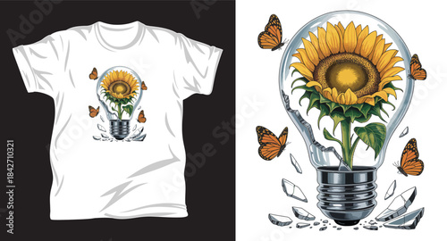 Flower graphic vector t shirt design print
