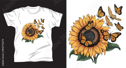 Flower graphic vector t shirt design print