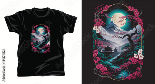 Flower graphic vector t shirt design print