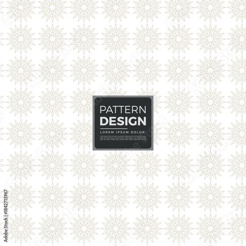 Elegant light beige floral star pattern for a seamless background design and wallpaper