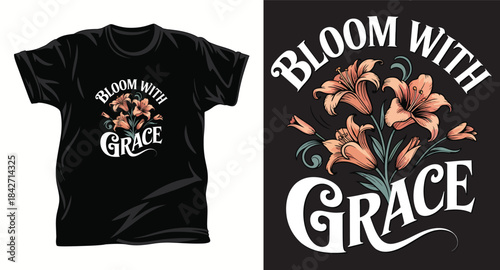 Flower graphic vector t shirt design print