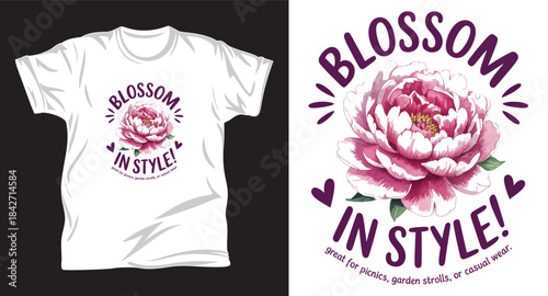 Flower graphic vector t shirt design print