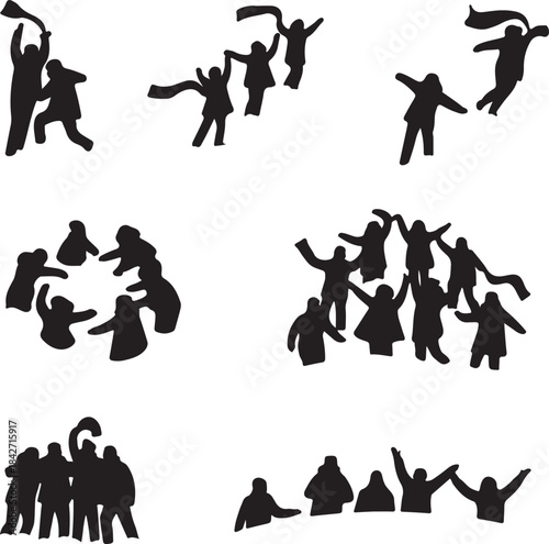 Set of Pine Tree Silhouettes