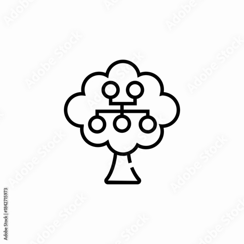 family tree icon sign vector