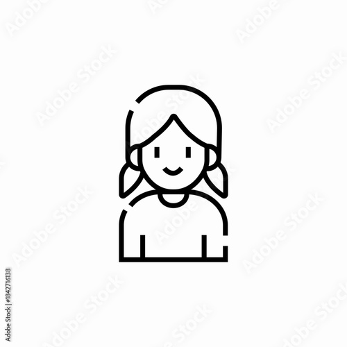 girl daughter icon sign vector