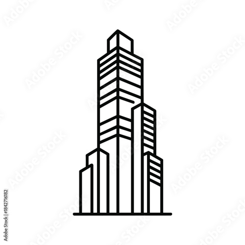 Modern skyscraper iconic architecture