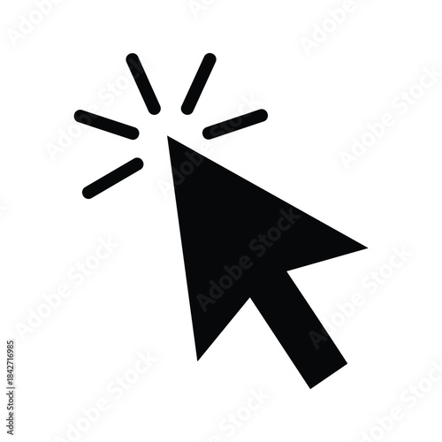 Computer mouse cursor pointer clicking icon