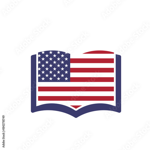 Usa Flag Holy Book In Icon