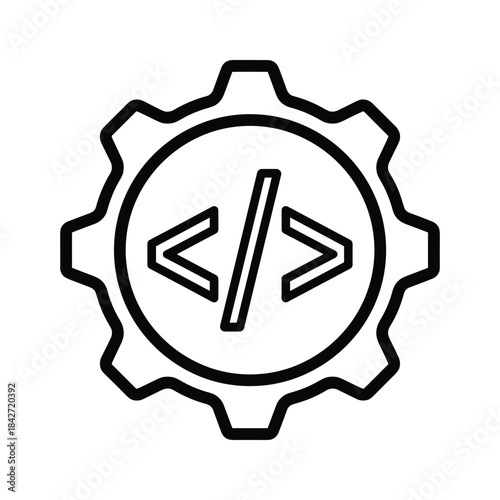 Coding and development settings icon