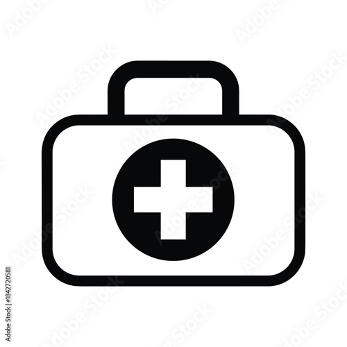 Medical kit icon representing healthcare and emergency