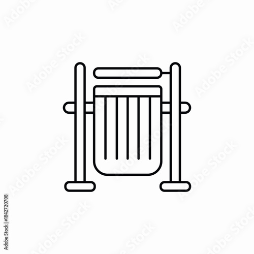 street outdoor trash bin icon sign vector