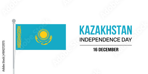 Kazakhstan Independence Day Flag Celebration on December 16