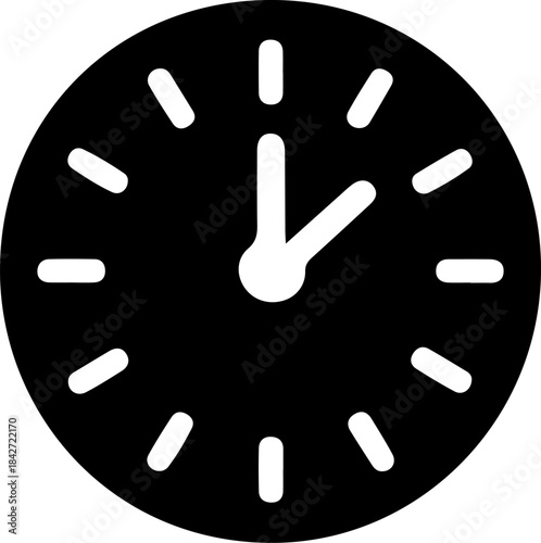 Vector wall clock icon illustration. A symbol of time and hour design concept