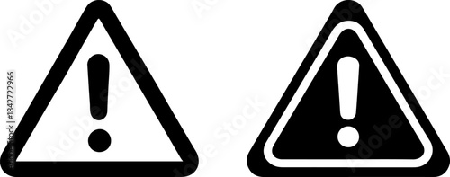 Caution Warning Alert Triangle Exclamation Sign Set