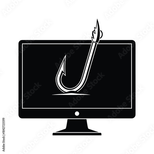 Malware attack on computer screen