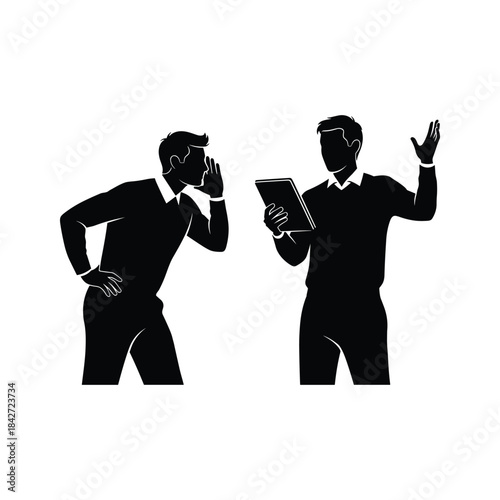 Two businessmen engaged in conversation