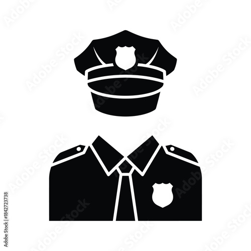 Police officer uniform icon