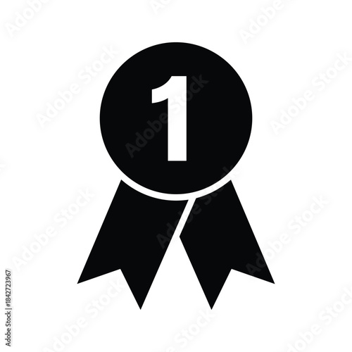 First place award ribbon icon