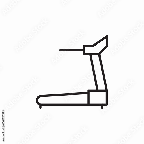 treadmill exercise machine icon sign vector