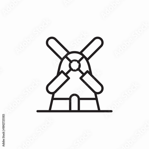 wind mill icon sign vector