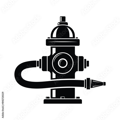 Fire hydrant with hose illustration