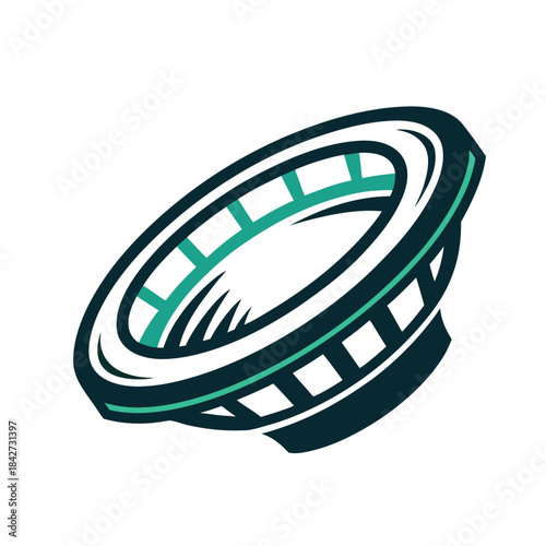 Modern Stylized Audio Speaker Subwoofer Vector Icon