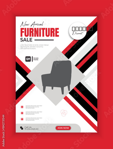 Modern Furniture Sale Poster Template