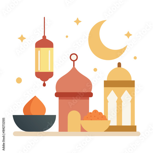 taj mahal vector illustration