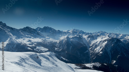 landscape during winter from folluhorn summit, switzerland