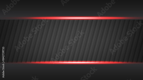Abstract Dark Metal Background with Red Glowing Light  Futuristic Design