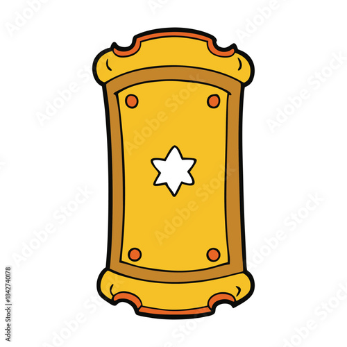 A cartouche featuring an elegant oval frame adorned with ornate lines and symbols, creating a classic decorative emblem that highlights text or motifs with timeless charm.
