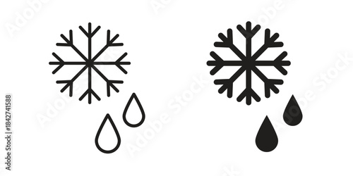 Snowflake droplets icon