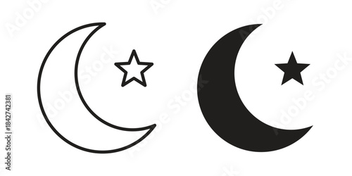 Star and crescent icon