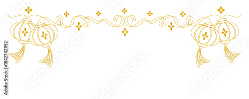 gold lanterns for Chinese New Year decoration.eps