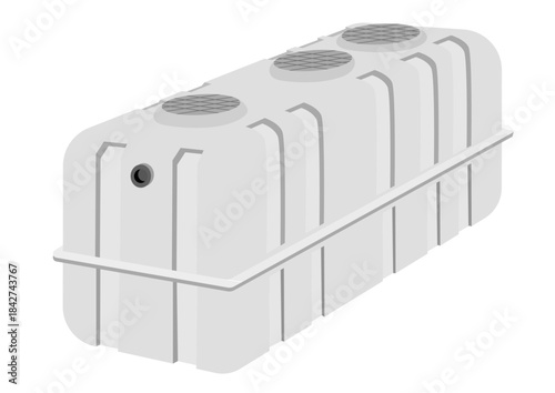 合併浄化槽のイラスト（Combined Septic Tank）