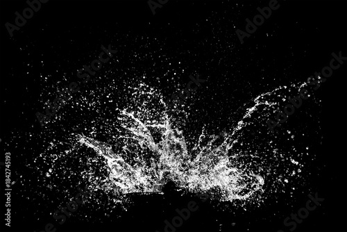 Wallpaper Mural Abstract water splash on black background, showcasing dynamic movement and freshness. The image captures the essence of liquid in motion Torontodigital.ca