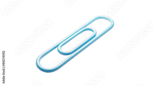 Wallpaper Mural Blue Paperclip Isolated on White Background Torontodigital.ca