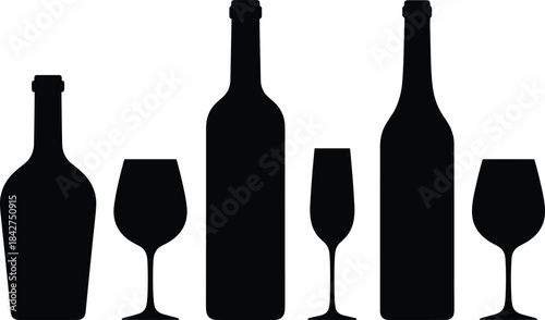 A modern, high-contrast black and white icon illustrating a rolling travel suitcase next to a business brief case, symbolizing professional travel, luggage, and corporate trips.