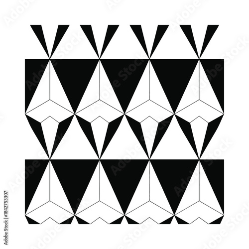 Geometric pattern with triangles and shapes