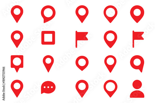 Location pin icon set map pointer gps navigation marker distance route business address destination indicator pinpoint button vector icons collection black white silhouette design